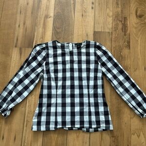 J Crew Gingham Blouse